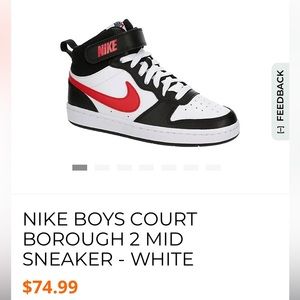 Nike kids Court Borough shoes